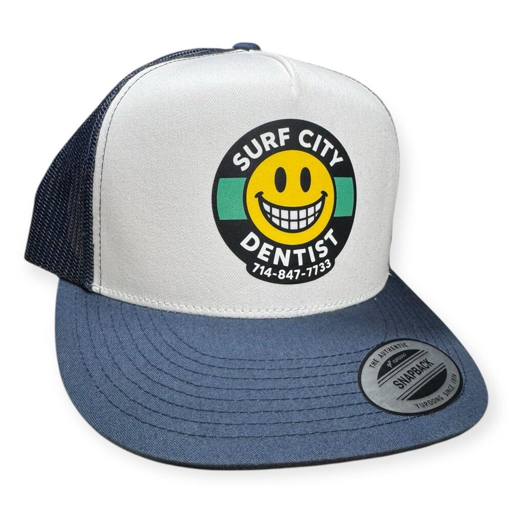 Surf City Dentist Adjustable Snapback‎ Hat Mesh Back OSFM
